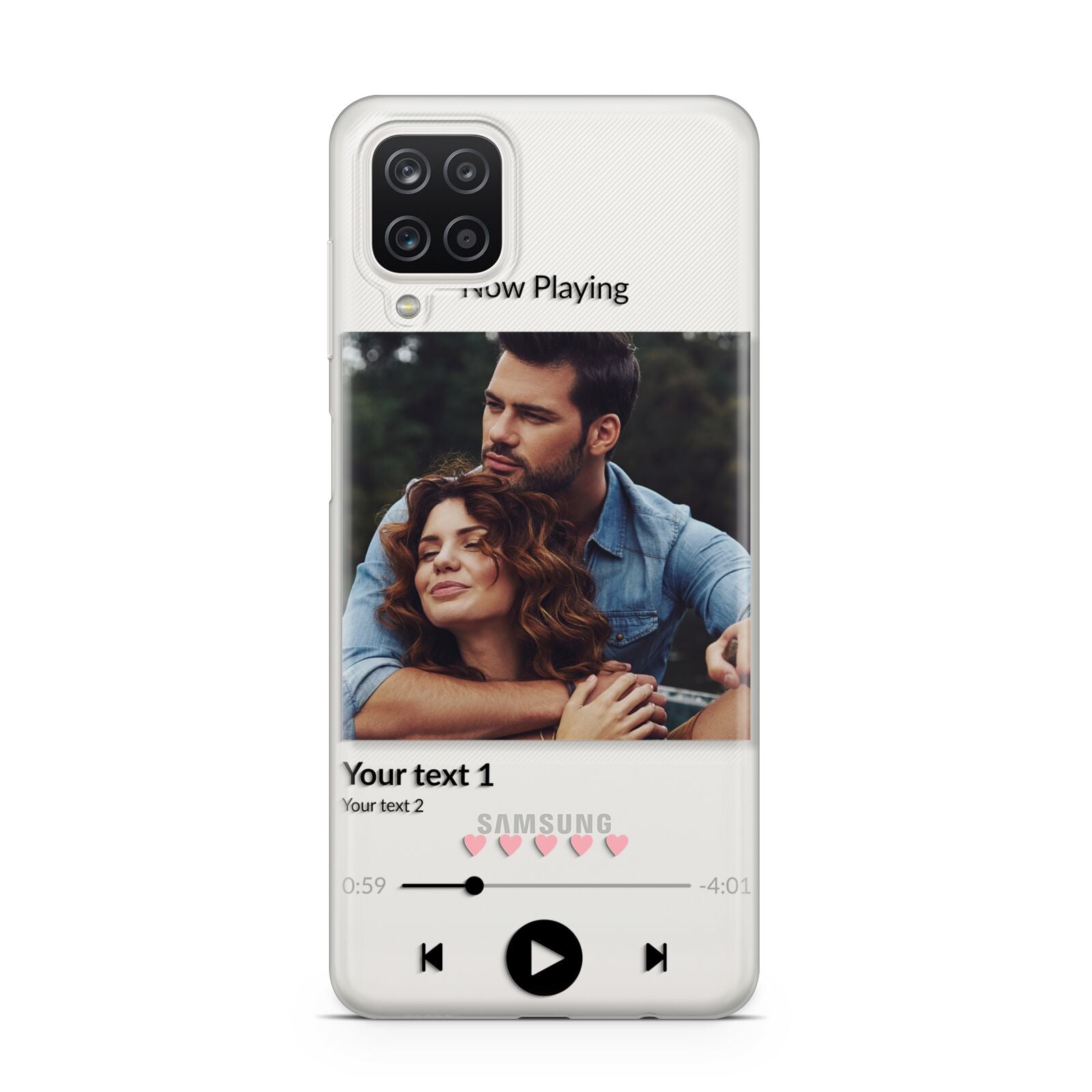 Personalised Photo Music Samsung A12 Case