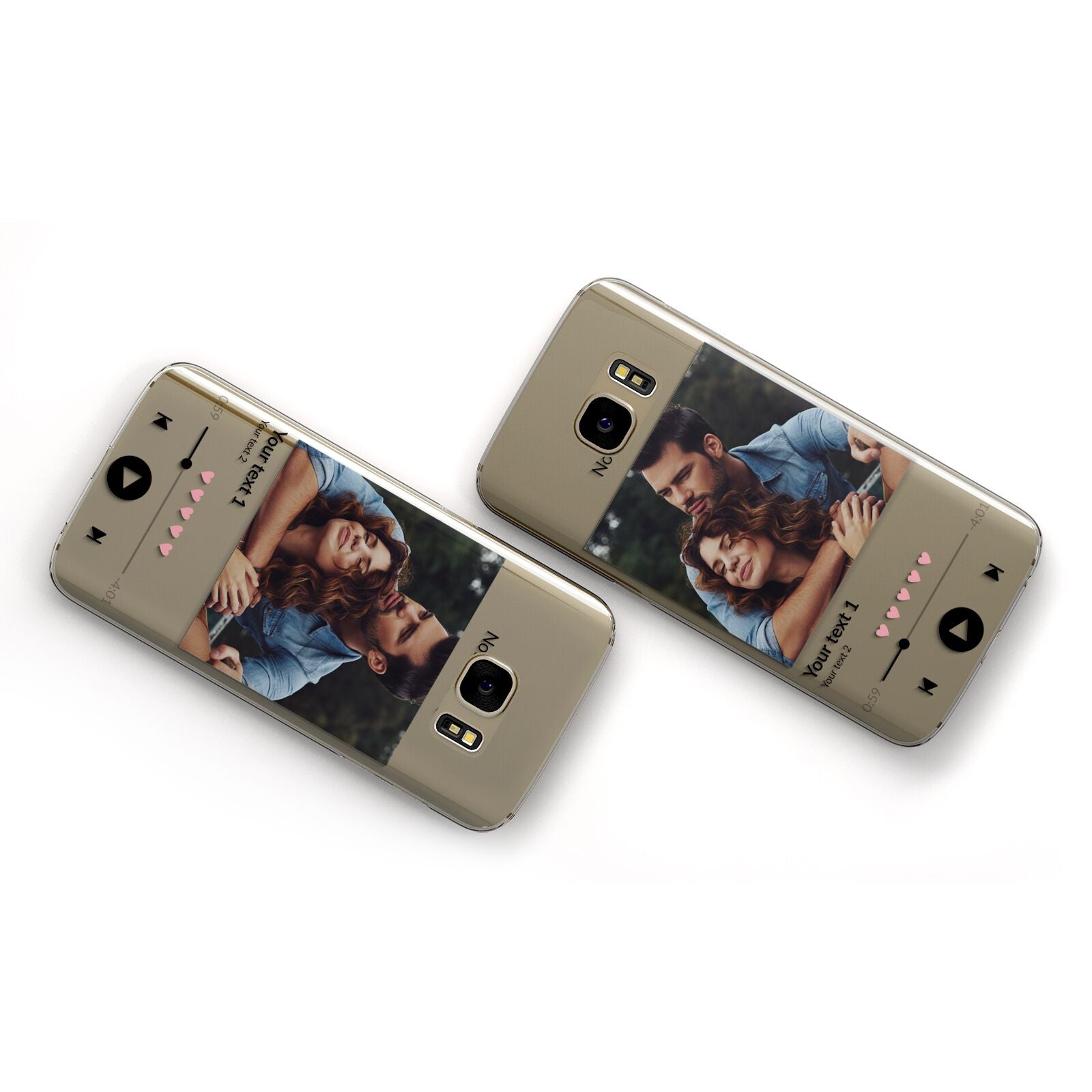 Personalised Photo Music Samsung Galaxy Case Flat Overview