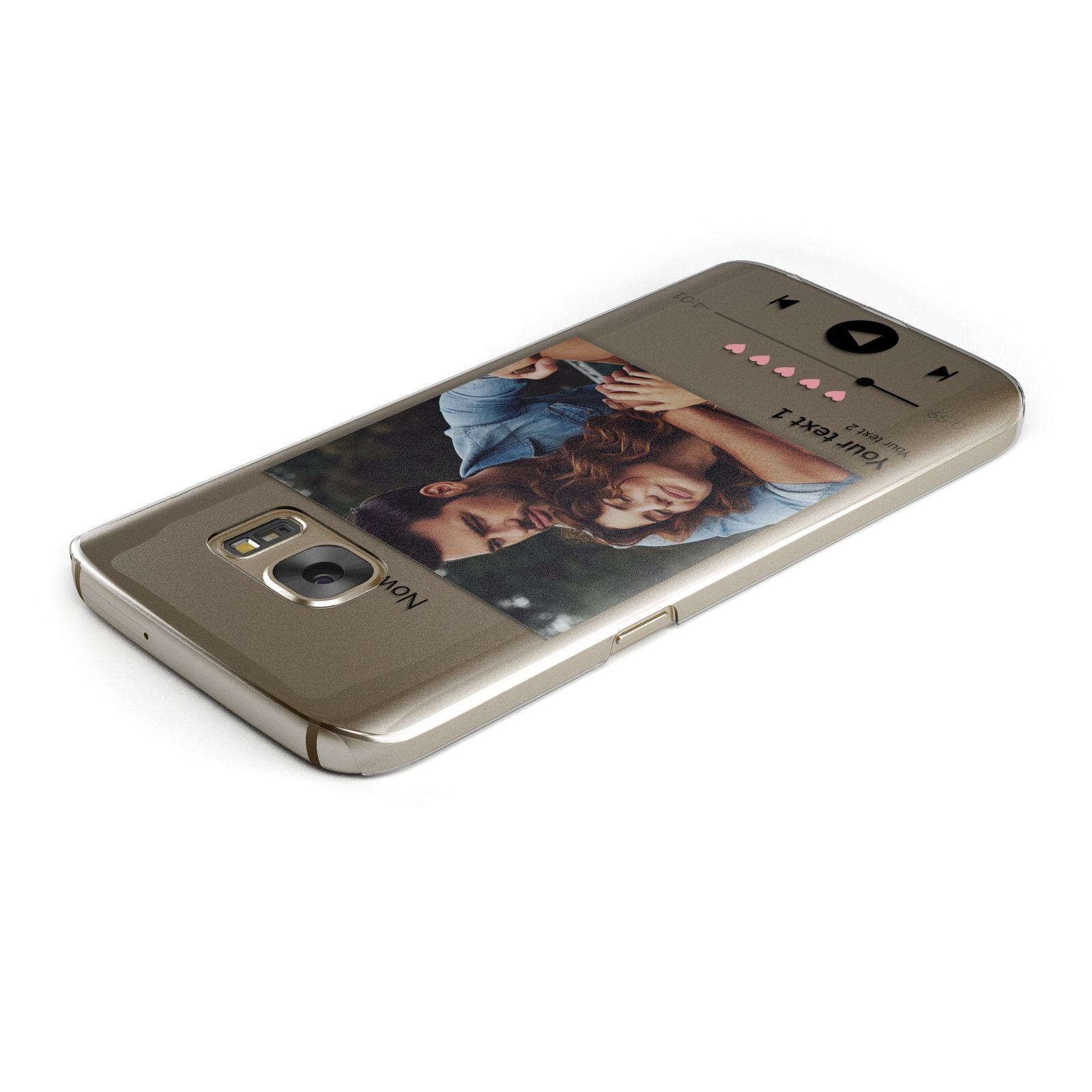 Personalised Photo Music Samsung Galaxy Case Top Cutout