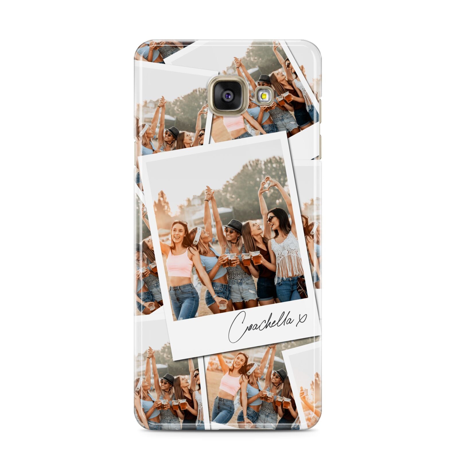 Personalised Photo Samsung Galaxy A3 2016 Case on gold phone