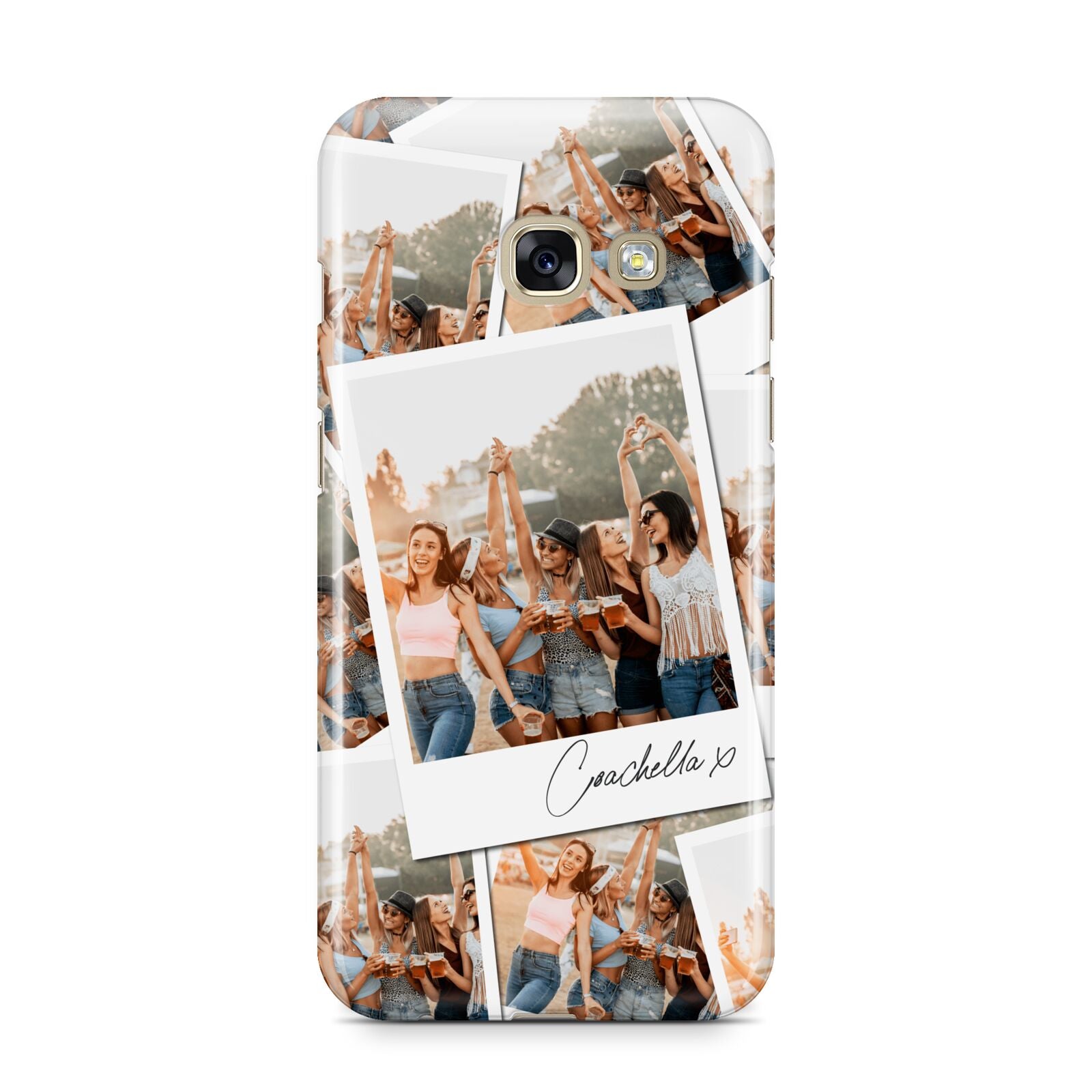 Personalised Photo Samsung Galaxy A3 2017 Case on gold phone