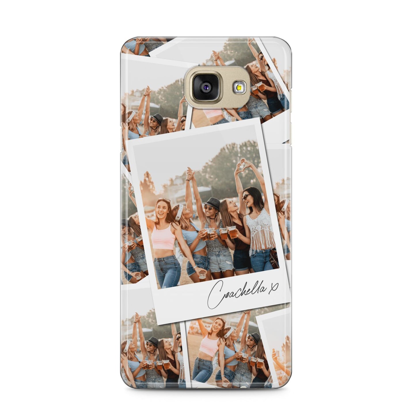 Personalised Photo Samsung Galaxy A5 2016 Case on gold phone