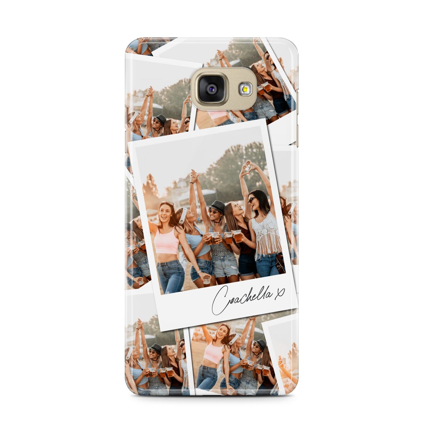 Personalised Photo Samsung Galaxy A7 2016 Case on gold phone