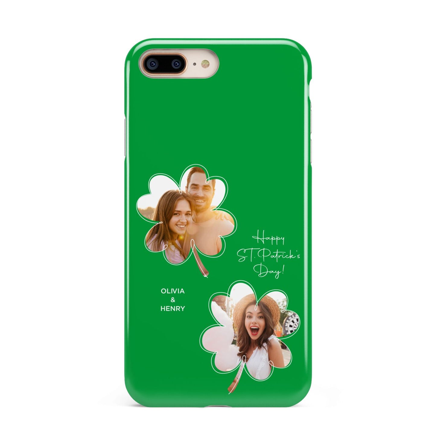 Personalised Photo St Patricks Day Apple iPhone 7 8 Plus 3D Tough Case