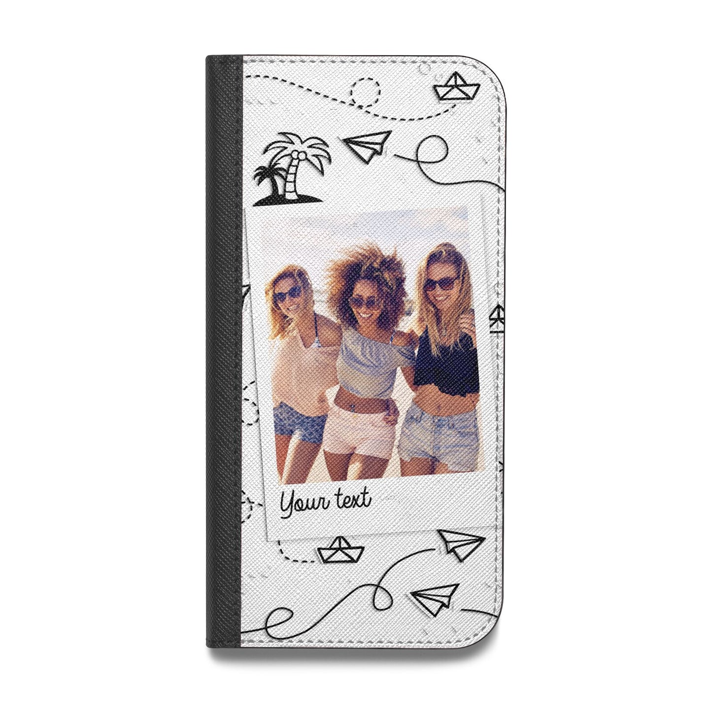 Personalised Photo Travel Vegan Leather Flip Samsung Case