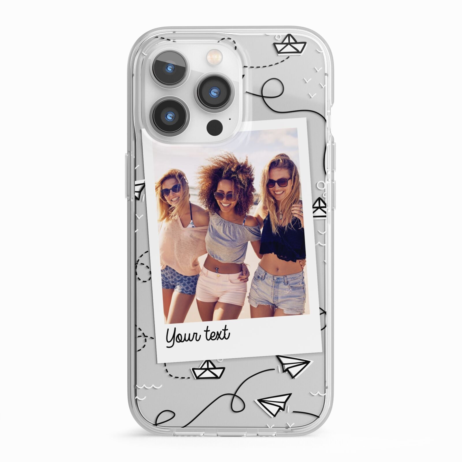 Personalised Photo Travel iPhone 13 Pro TPU Impact Case with White Edges