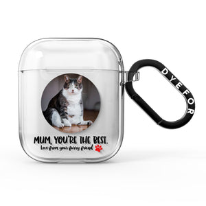 Personalised Photo Upload Cat Mum AirPods Case