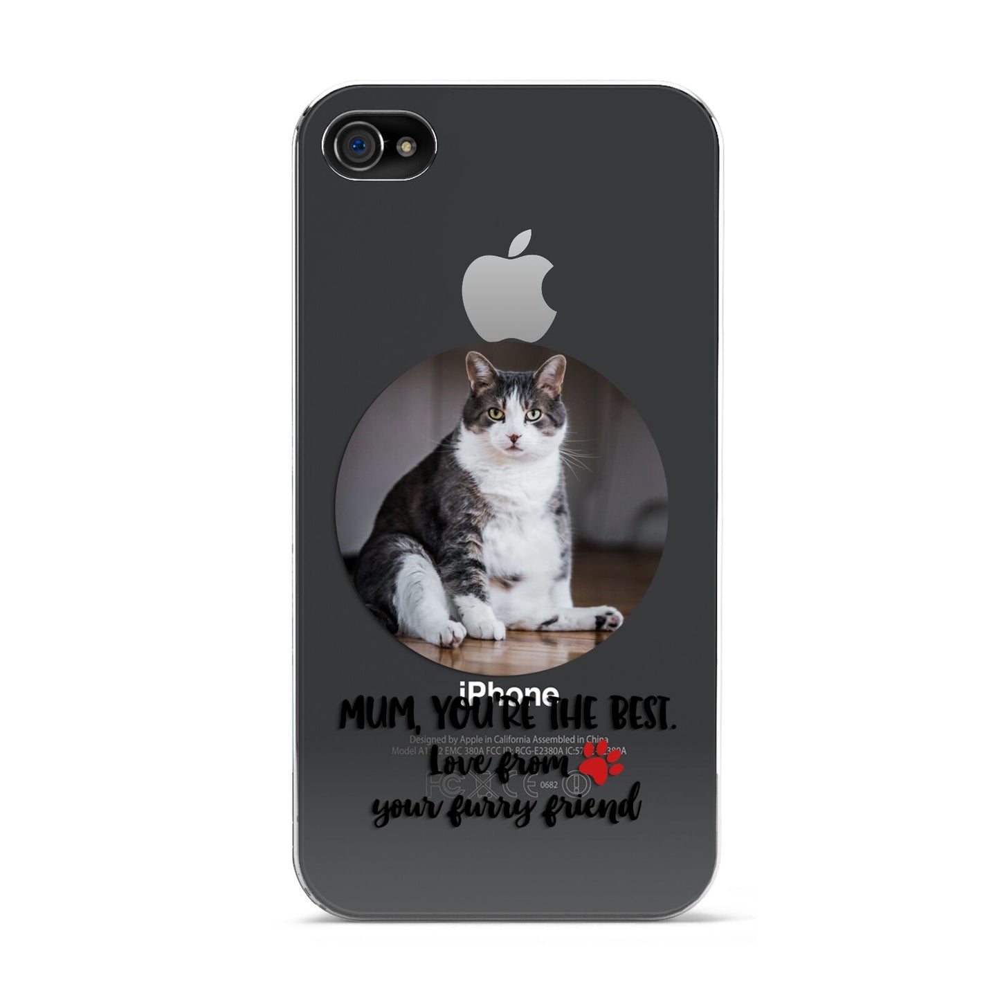 Personalised Photo Upload Cat Mum Apple iPhone 4s Case