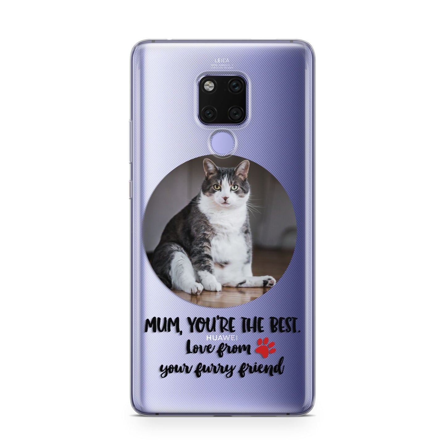 Personalised Photo Upload Cat Mum Huawei Mate 20X Phone Case