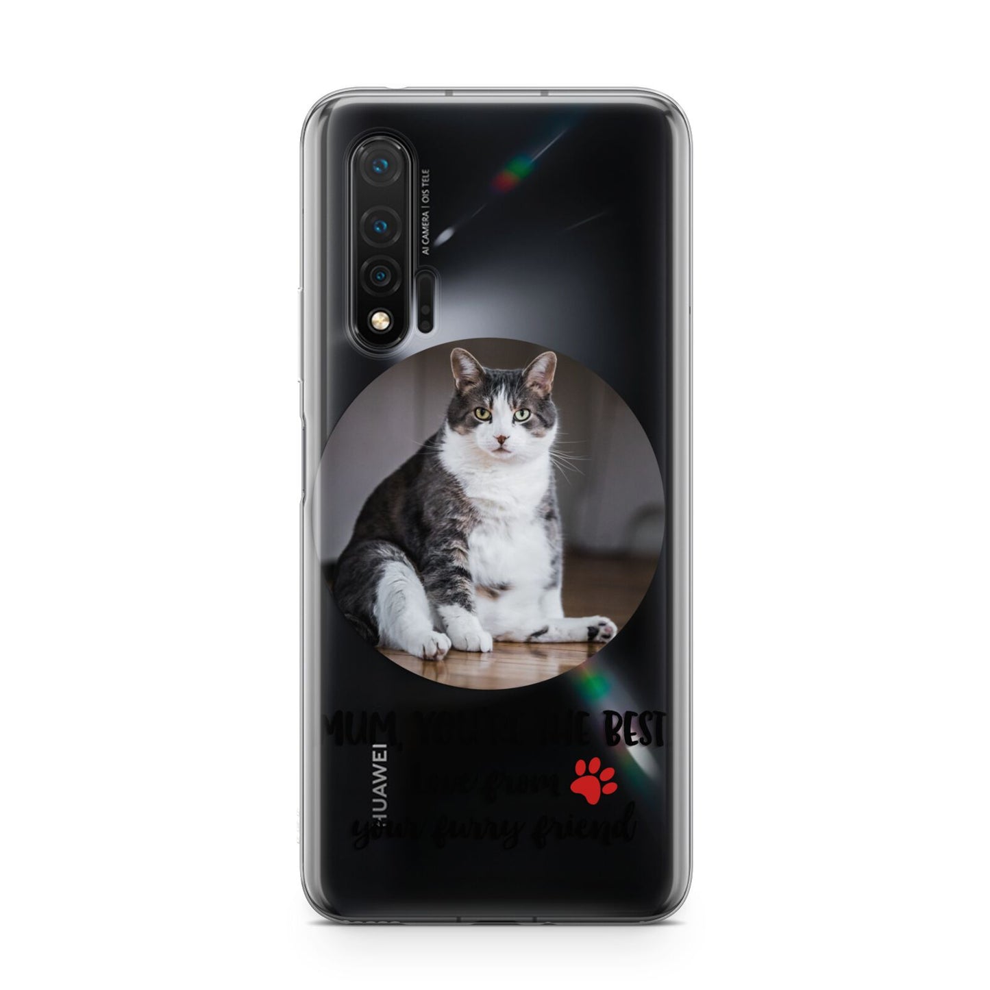 Personalised Photo Upload Cat Mum Huawei Nova 6 Phone Case