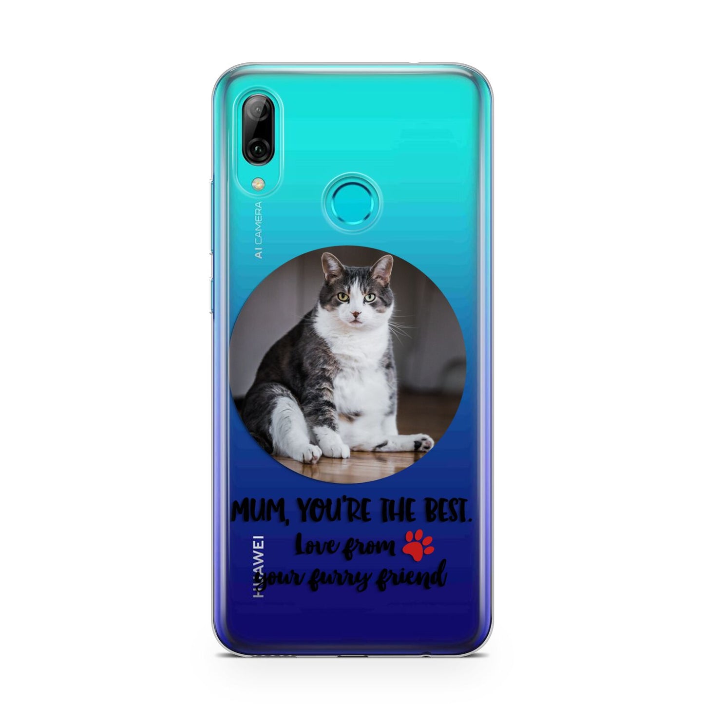 Personalised Photo Upload Cat Mum Huawei P Smart 2019 Case