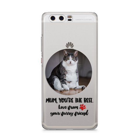 Personalised Photo Upload Cat Mum Huawei P10 Phone Case