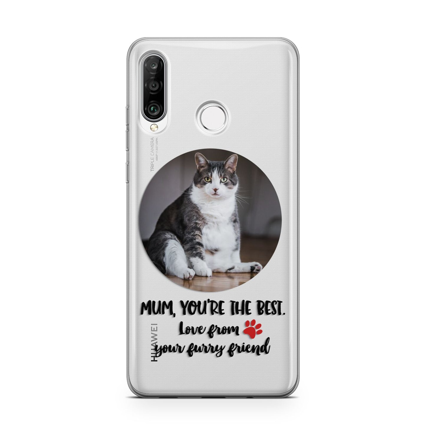 Personalised Photo Upload Cat Mum Huawei P30 Lite Phone Case