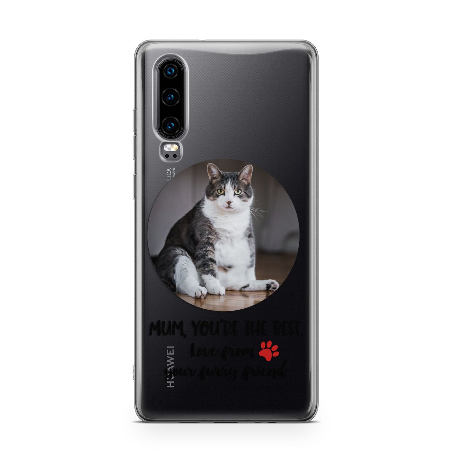 Personalised Photo Upload Cat Mum Huawei P30 Phone Case