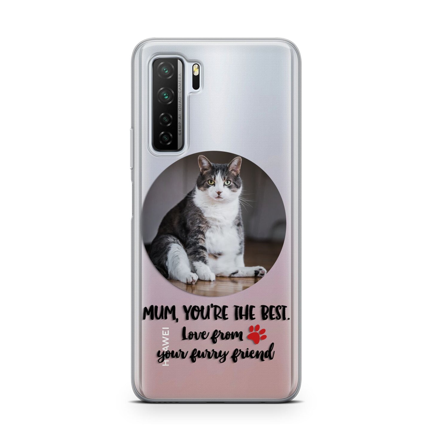 Personalised Photo Upload Cat Mum Huawei P40 Lite 5G Phone Case