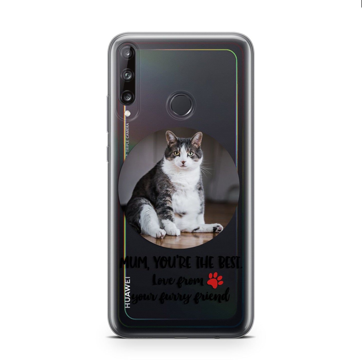 Personalised Photo Upload Cat Mum Huawei P40 Lite E Phone Case