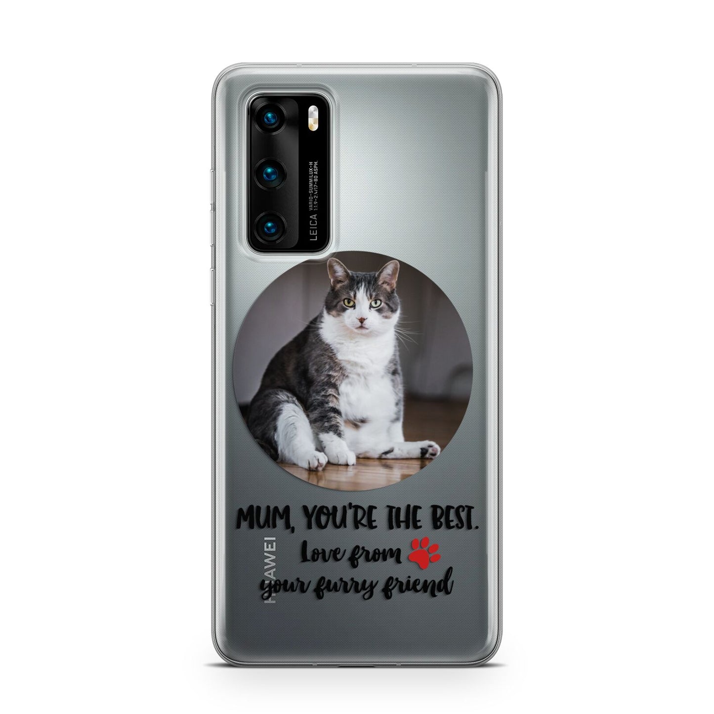 Personalised Photo Upload Cat Mum Huawei P40 Phone Case