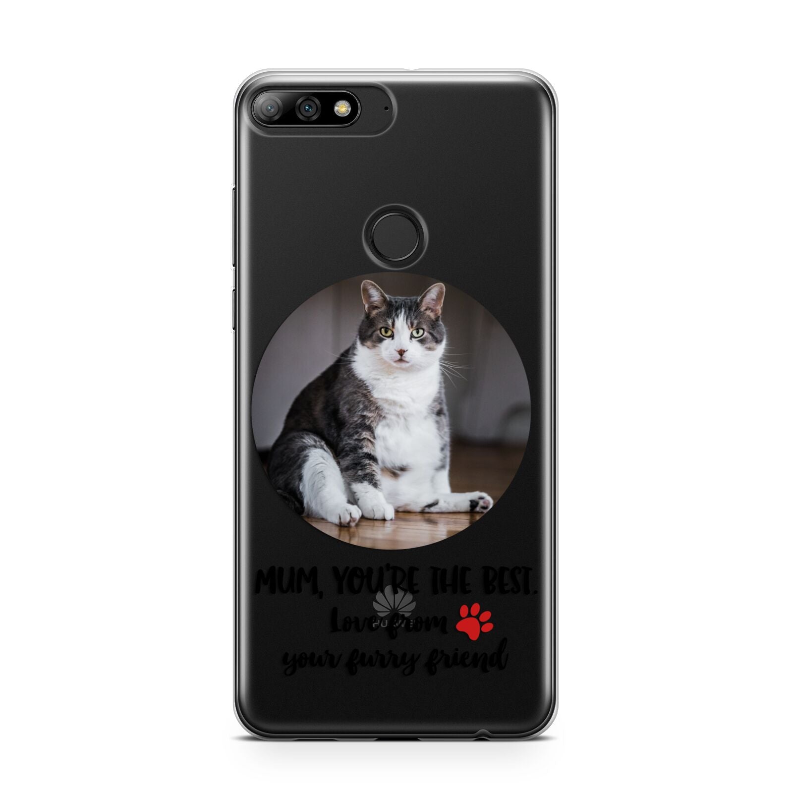 Personalised Photo Upload Cat Mum Huawei Y7 2018