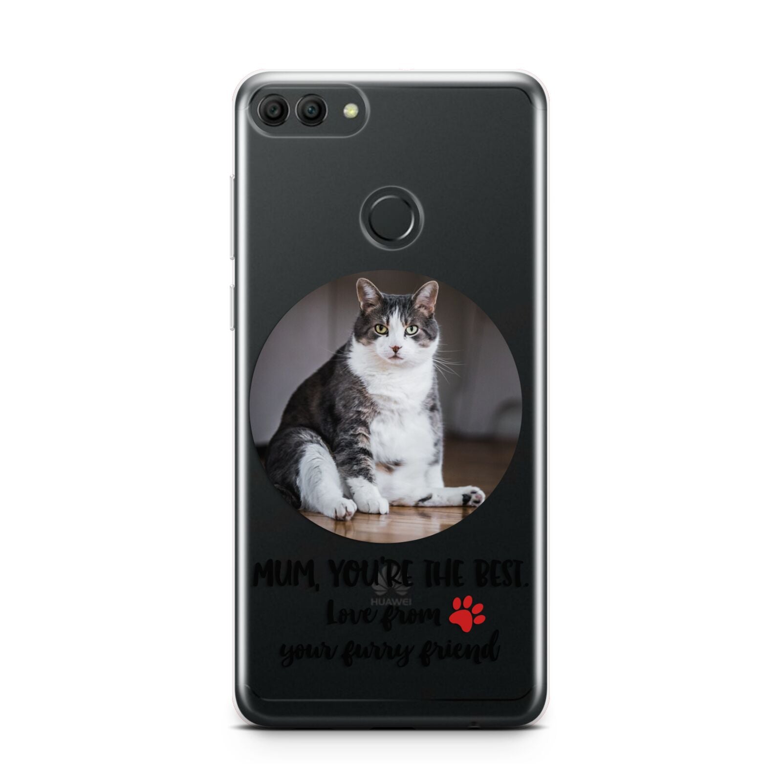 Personalised Photo Upload Cat Mum Huawei Y9 2018