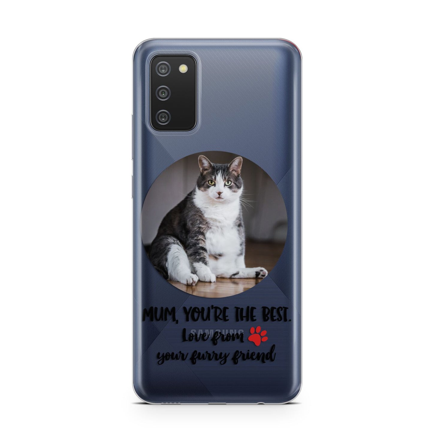 Personalised Photo Upload Cat Mum Samsung A02s Case