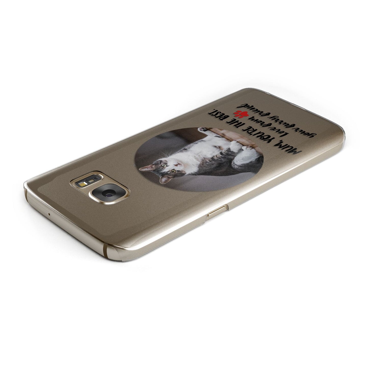 Personalised Photo Upload Cat Mum Samsung Galaxy Case Top Cutout