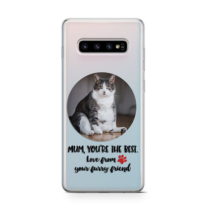 Personalised Photo Upload Cat Mum Samsung Galaxy S10 Case