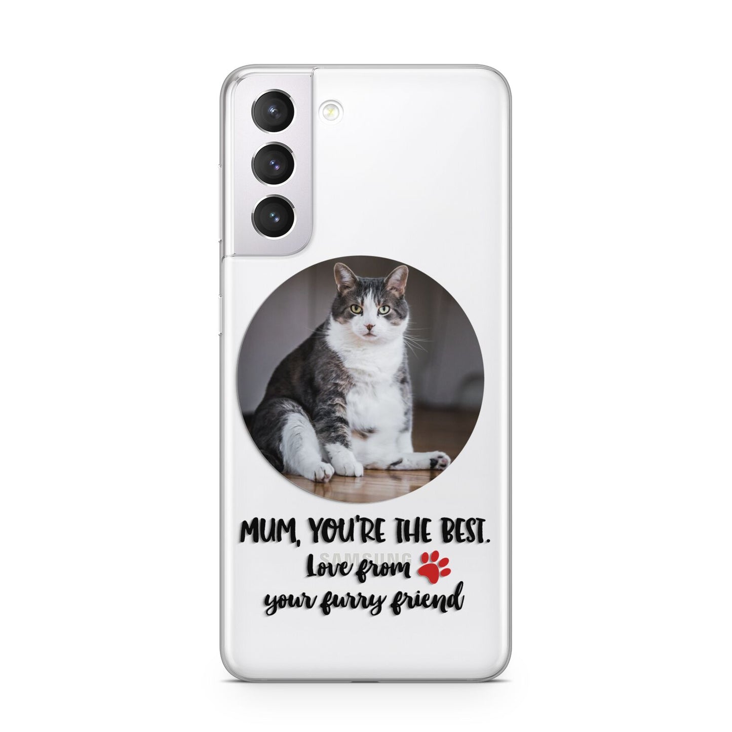 Personalised Photo Upload Cat Mum Samsung S21 Case