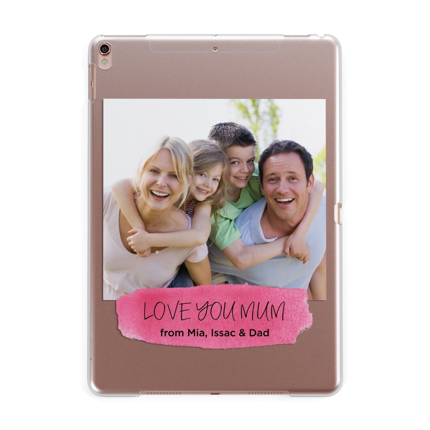 Personalised Photo Upload Mothers Day Apple iPad Rose Gold Case