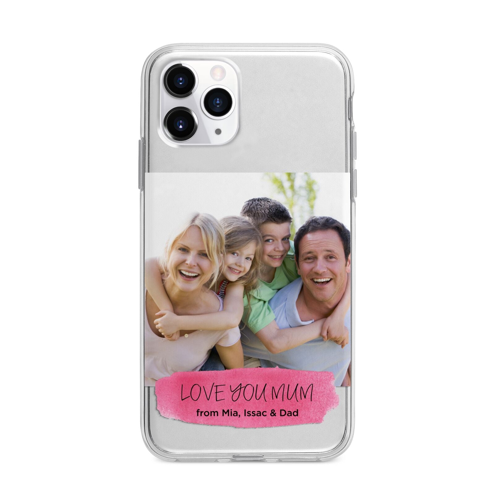 Personalised Photo Upload Mothers Day Apple iPhone 11 Pro Max in Silver with Bumper Case