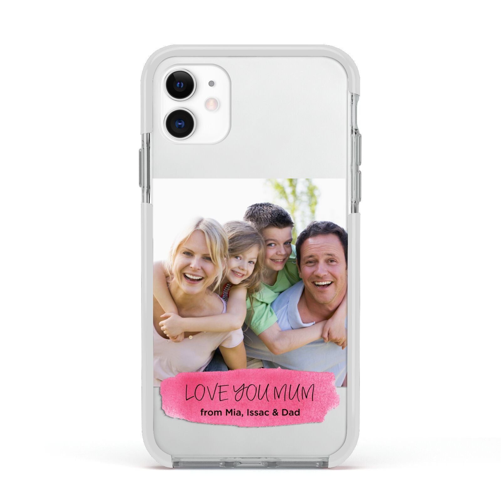 Personalised Photo Upload Mothers Day Apple iPhone 11 in White with White Impact Case