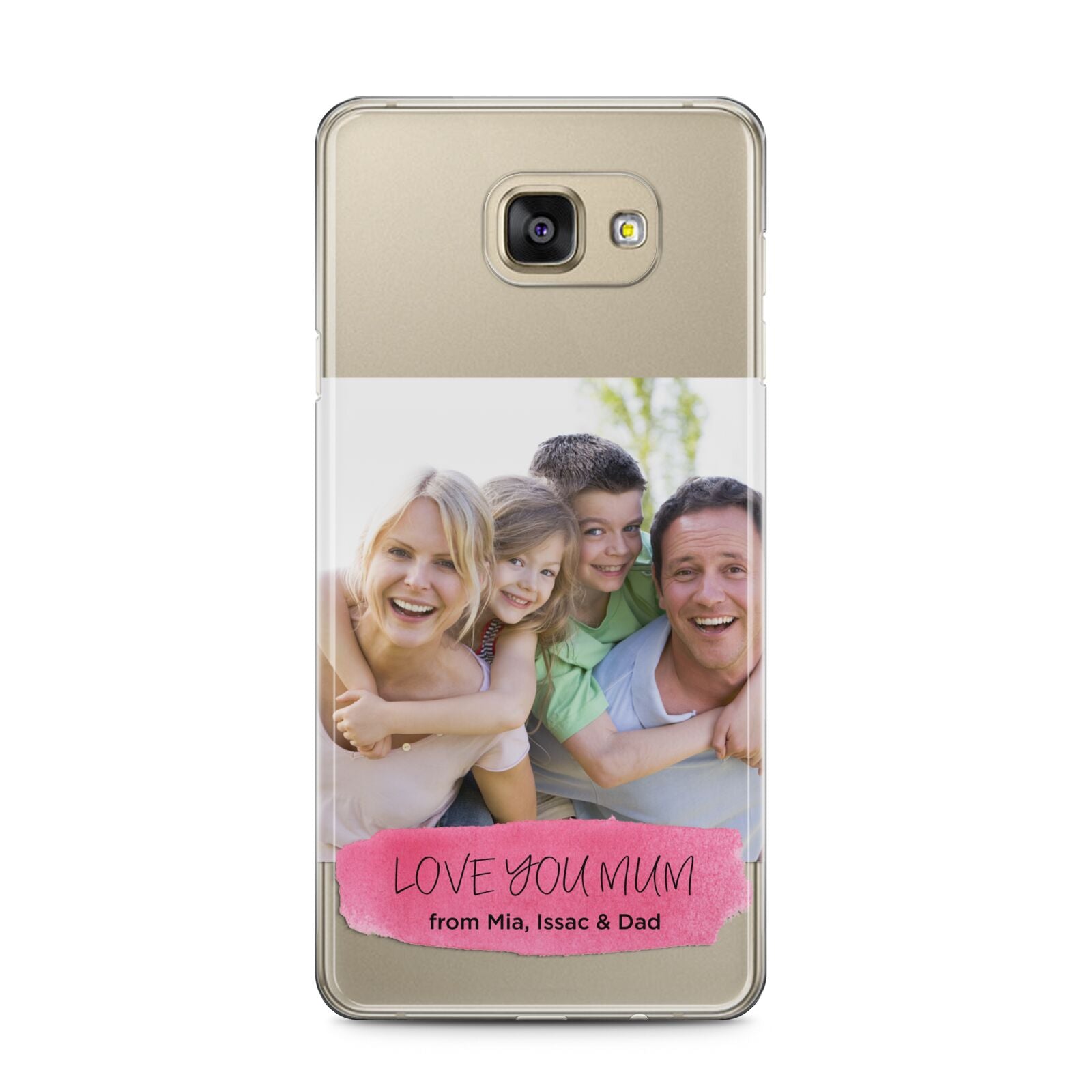 Personalised Photo Upload Mothers Day Samsung Galaxy A5 2016 Case on gold phone