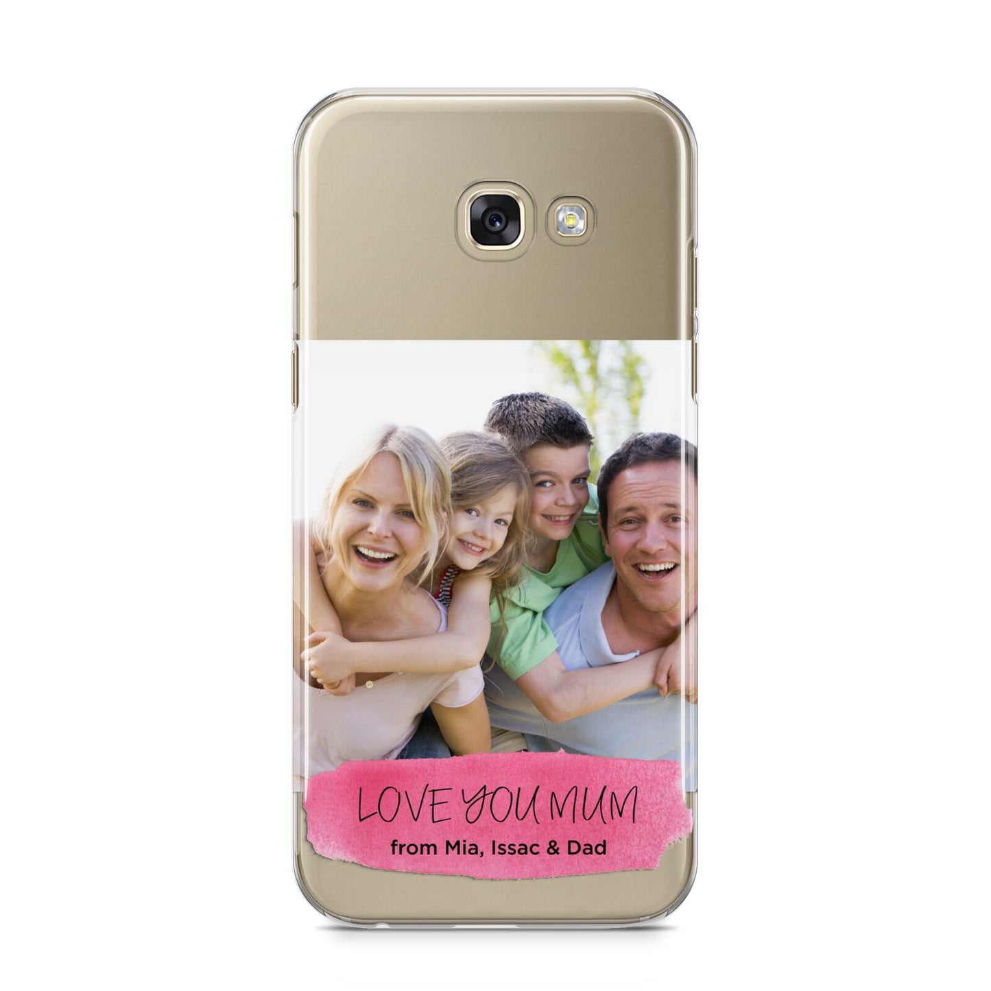 Personalised Photo Upload Mothers Day Samsung Galaxy A5 2017 Case on gold phone