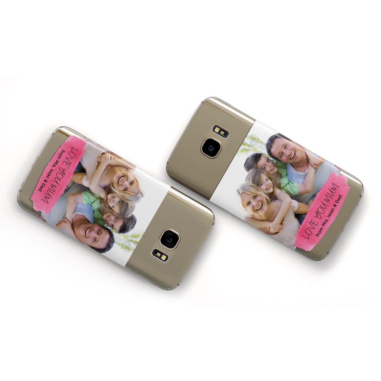 Personalised Photo Upload Mothers Day Samsung Galaxy Case Flat Overview