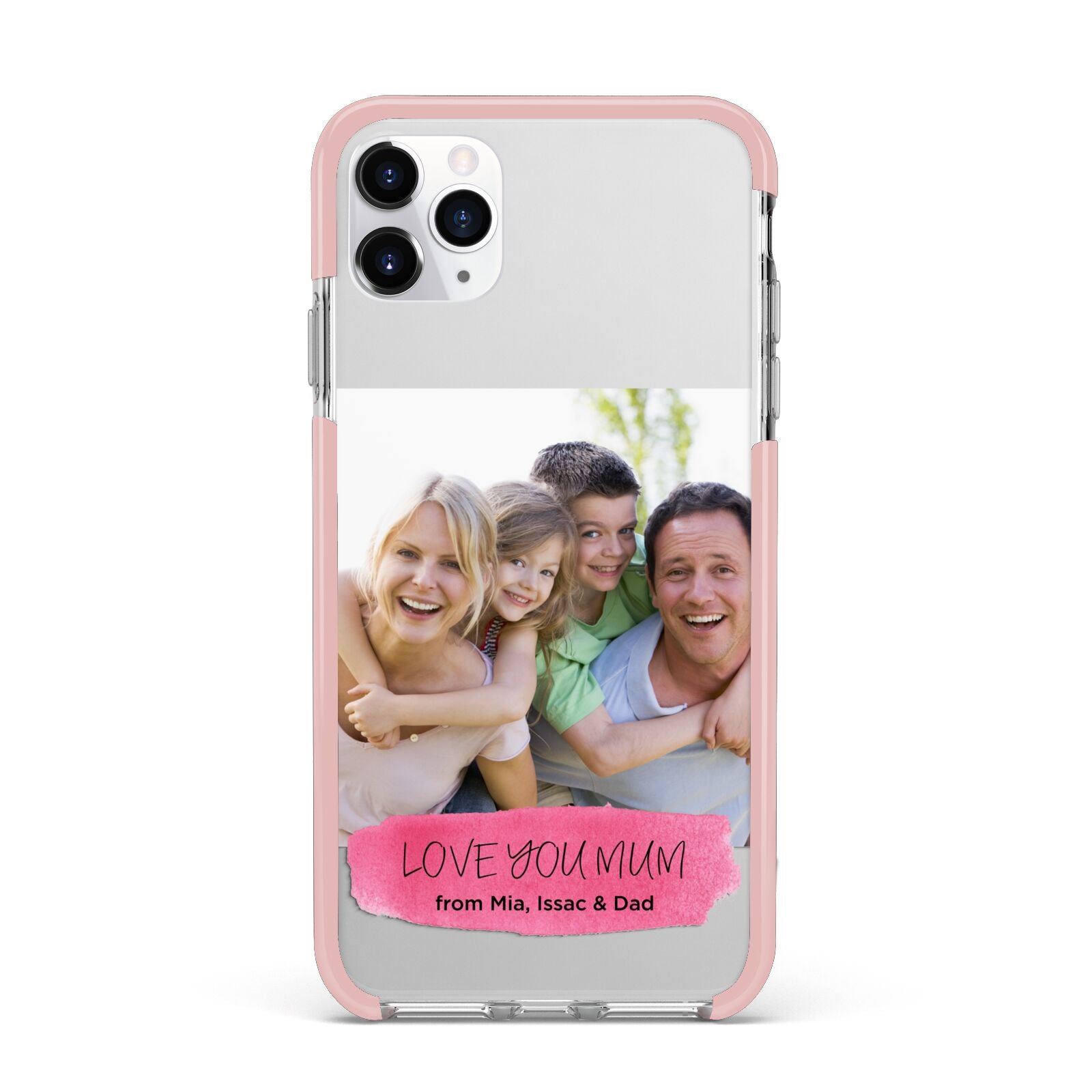 Personalised Photo Upload Mothers Day iPhone 11 Pro Max Impact Pink Edge Case