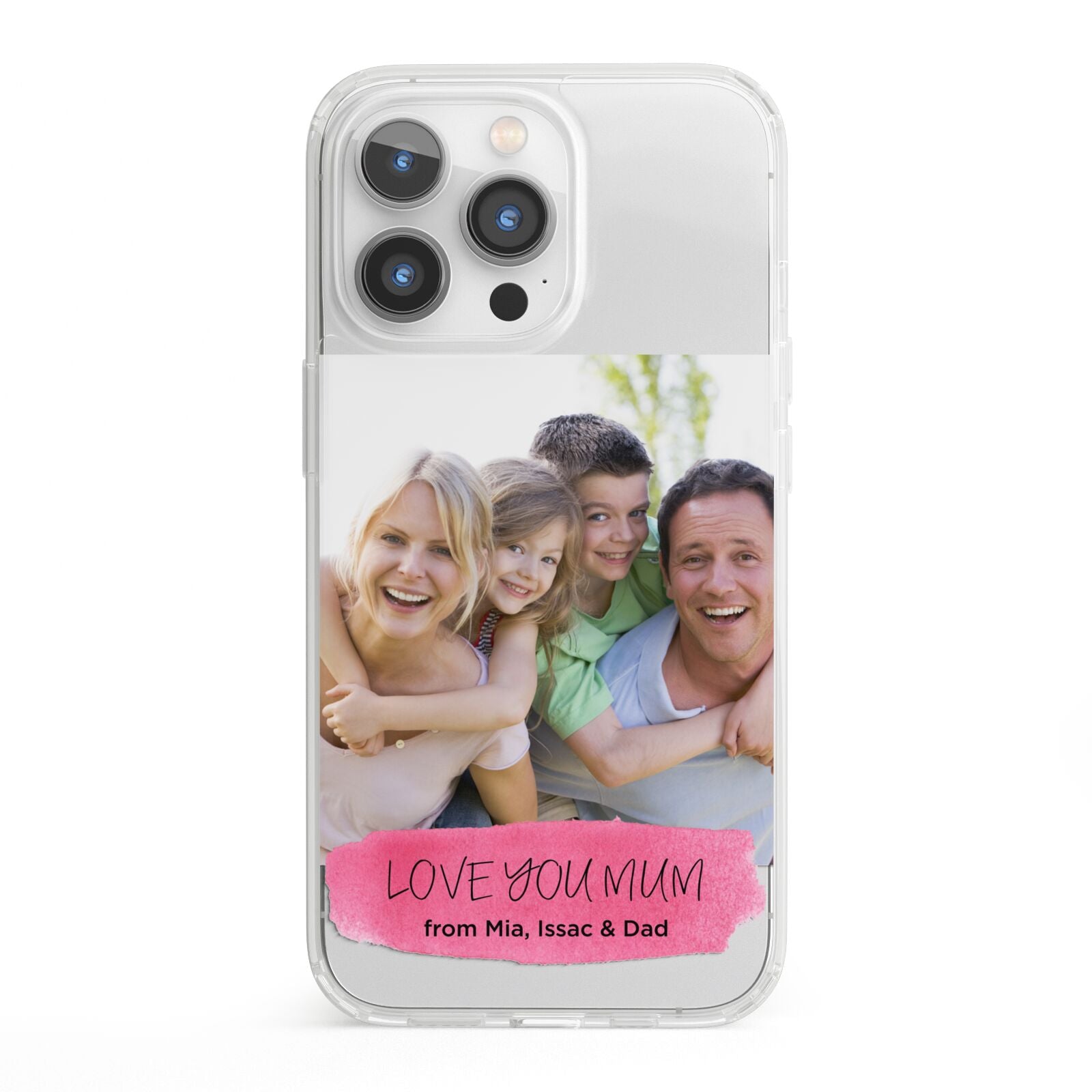 Personalised Photo Upload Mothers Day iPhone 13 Pro Clear Bumper Case