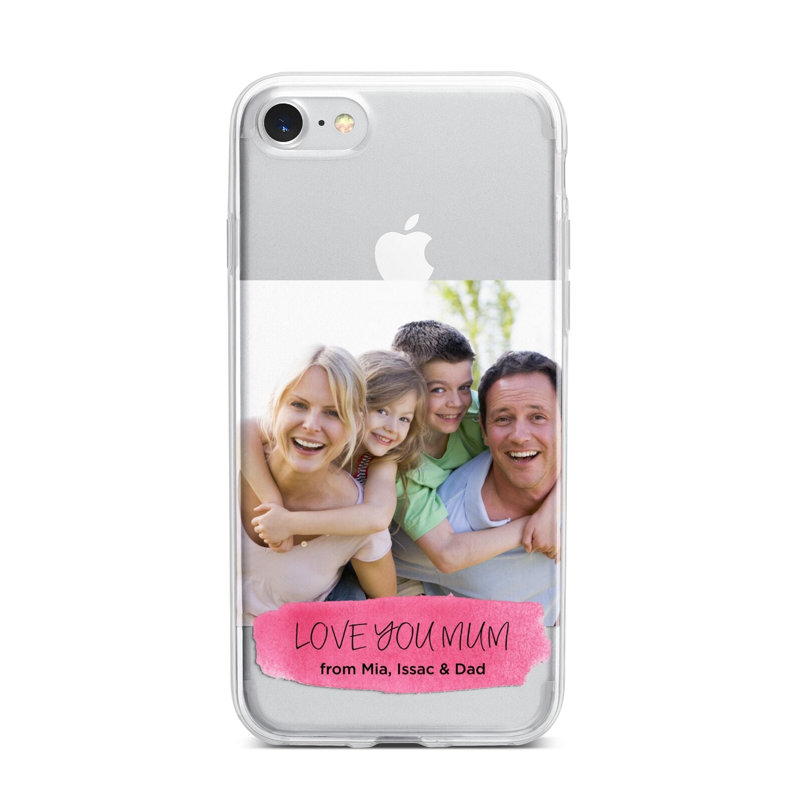 Personalised Photo Upload Mothers Day iPhone 7 Bumper Case on Silver iPhone