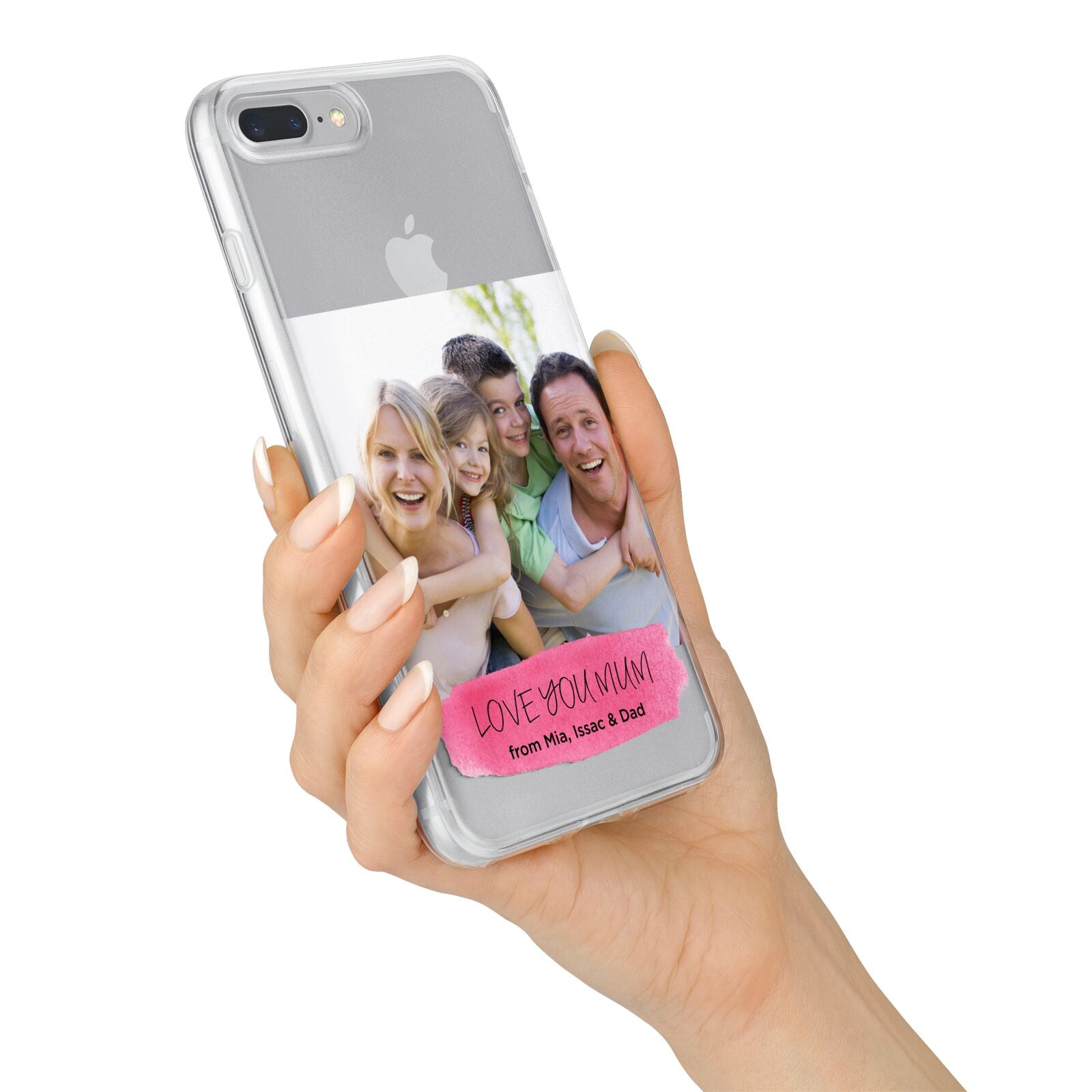 Personalised Photo Upload Mothers Day iPhone 7 Plus Bumper Case on Silver iPhone Alternative Image