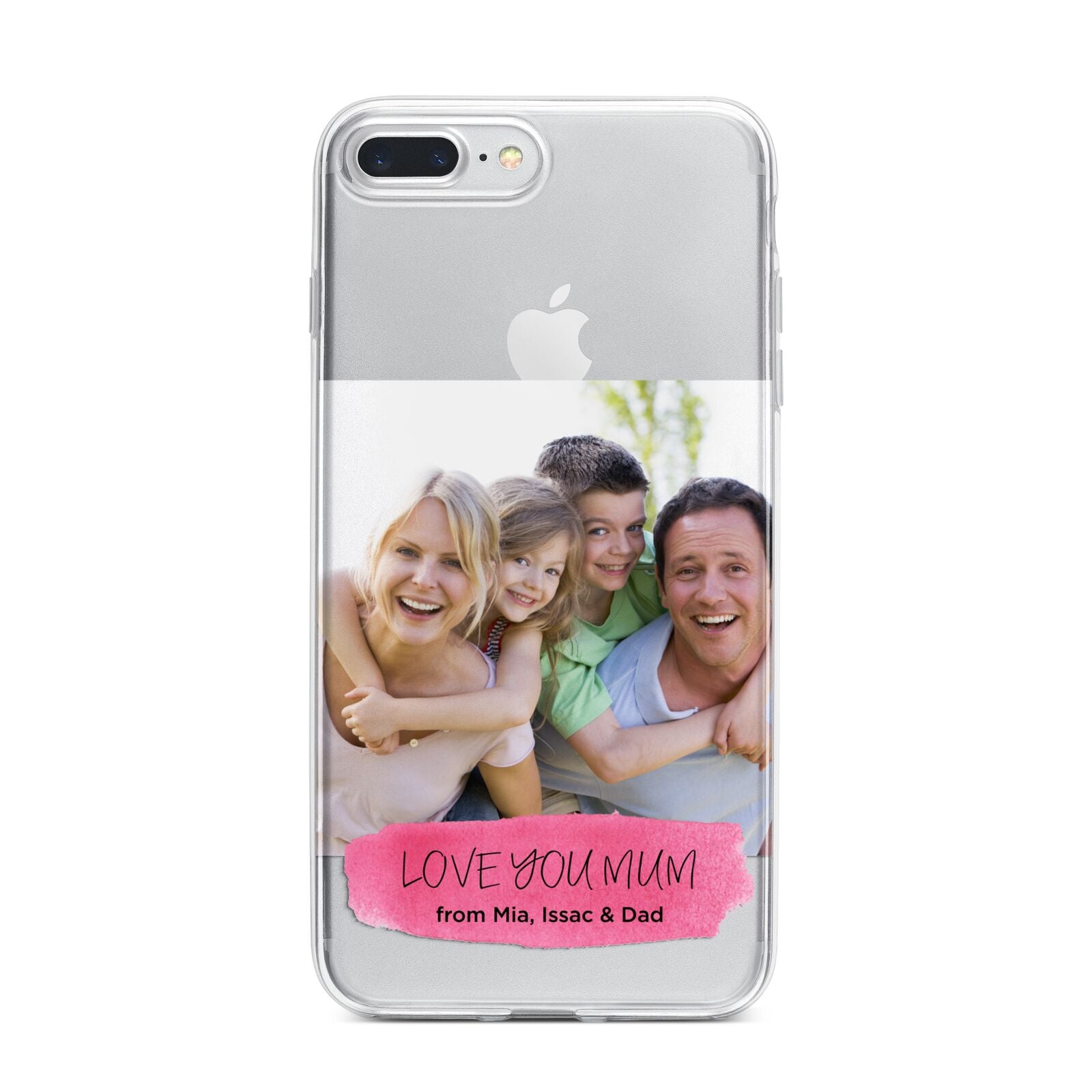 Personalised Photo Upload Mothers Day iPhone 7 Plus Bumper Case on Silver iPhone