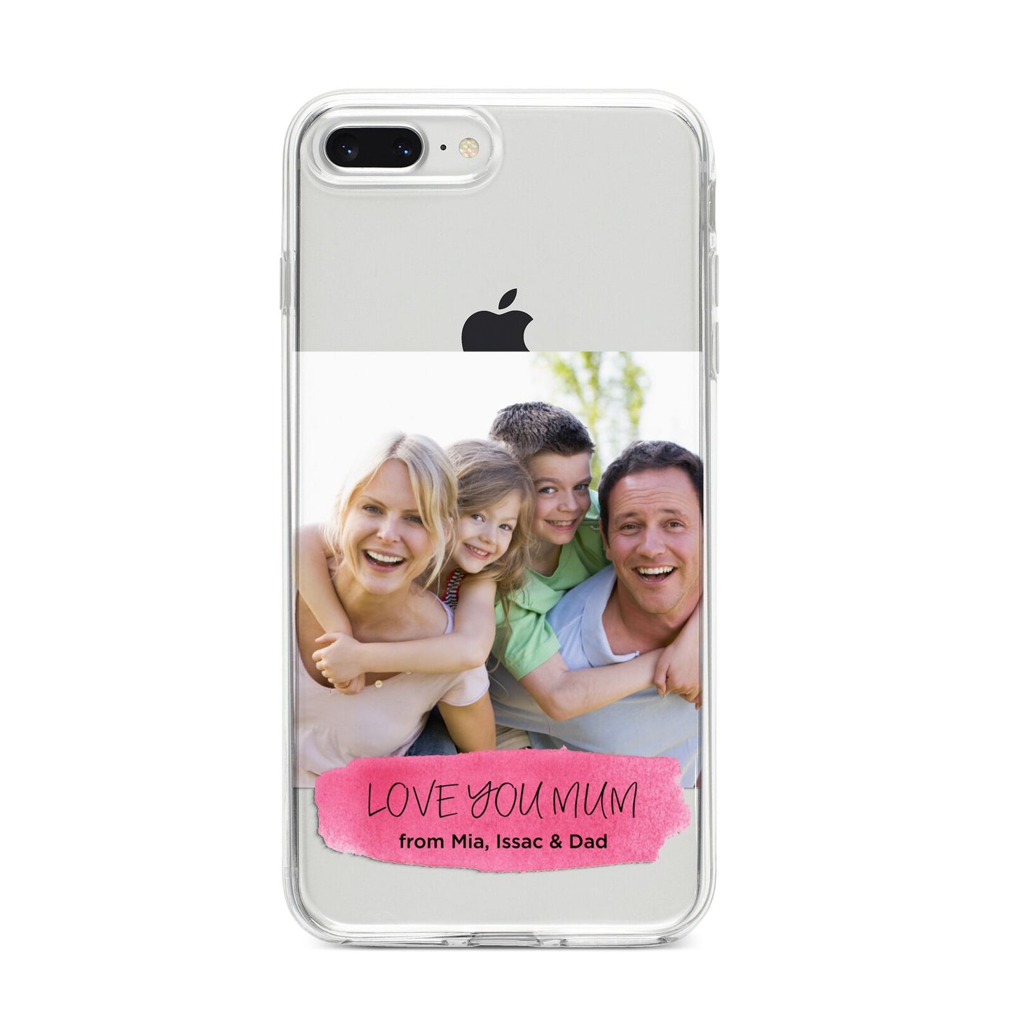 Personalised Photo Upload Mothers Day iPhone 8 Plus Bumper Case on Silver iPhone