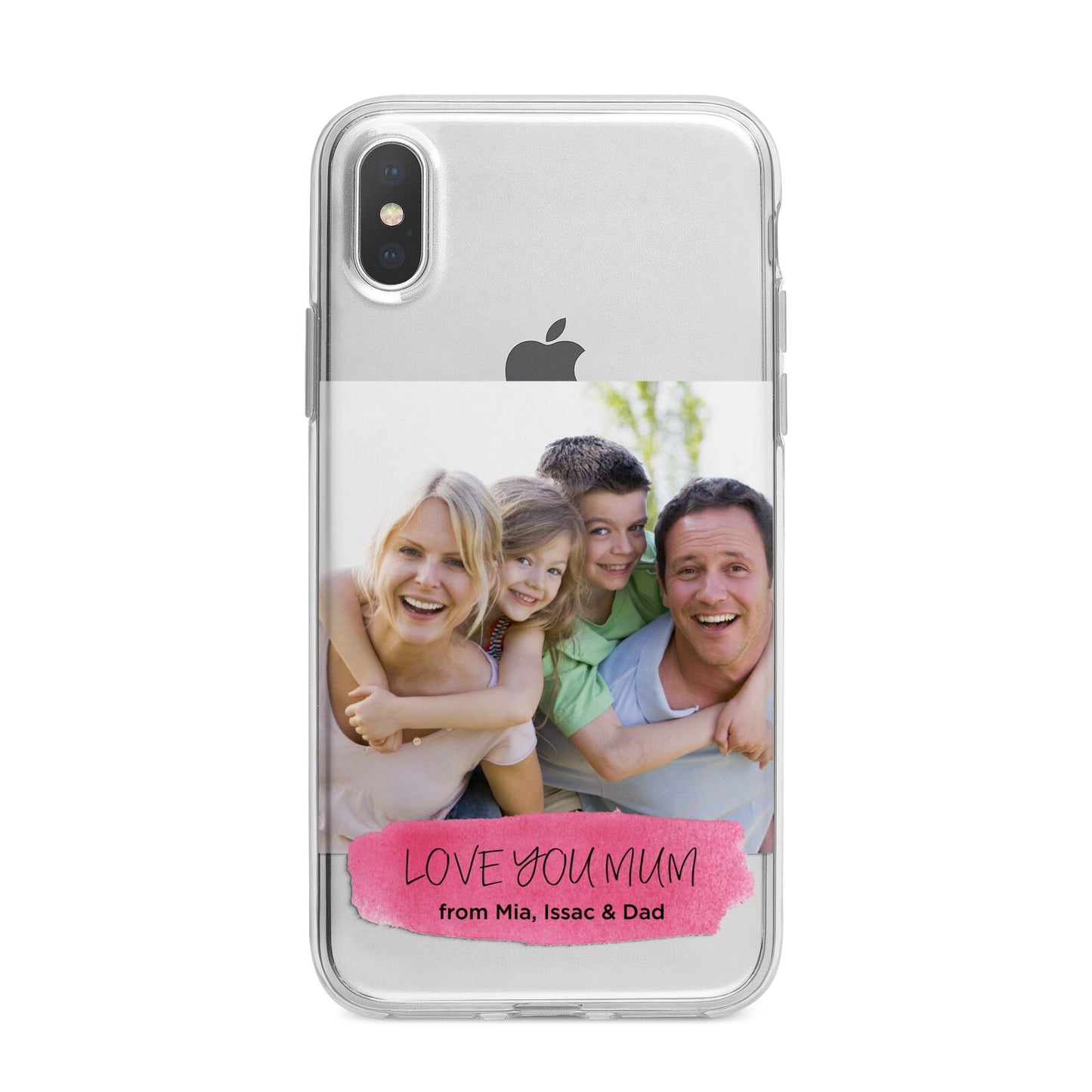 Personalised Photo Upload Mothers Day iPhone X Bumper Case on Silver iPhone Alternative Image 1