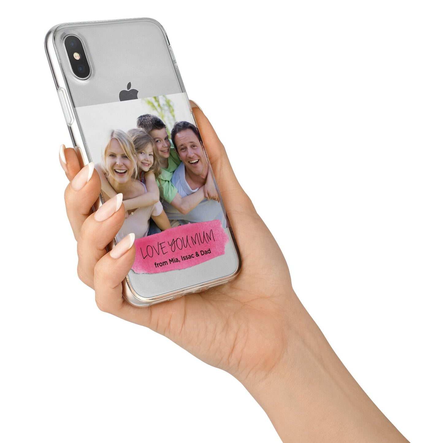 Personalised Photo Upload Mothers Day iPhone X Bumper Case on Silver iPhone Alternative Image 2