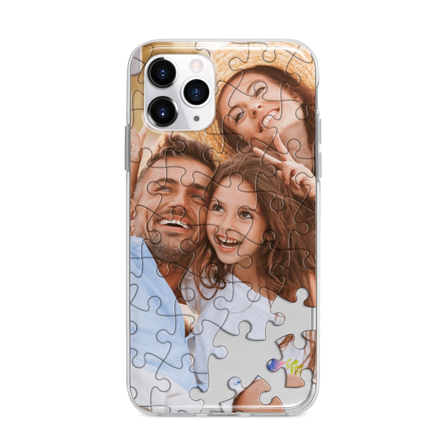 Personalised Photo Upload Puzzle Effect Apple iPhone 11 Pro in Silver with Bumper Case