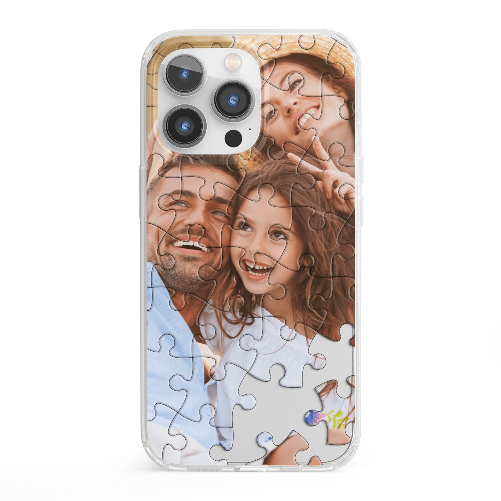 Personalised Photo Upload Puzzle Effect iPhone 13 Pro Clear Bumper Case