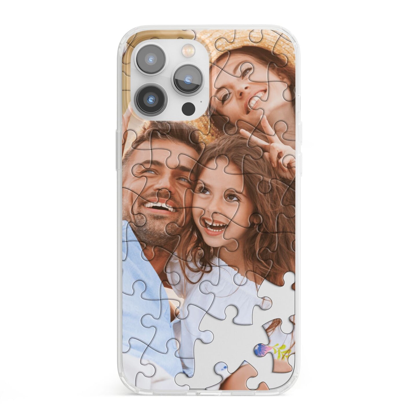 Personalised Photo Upload Puzzle Effect iPhone 13 Pro Max Clear Bumper Case