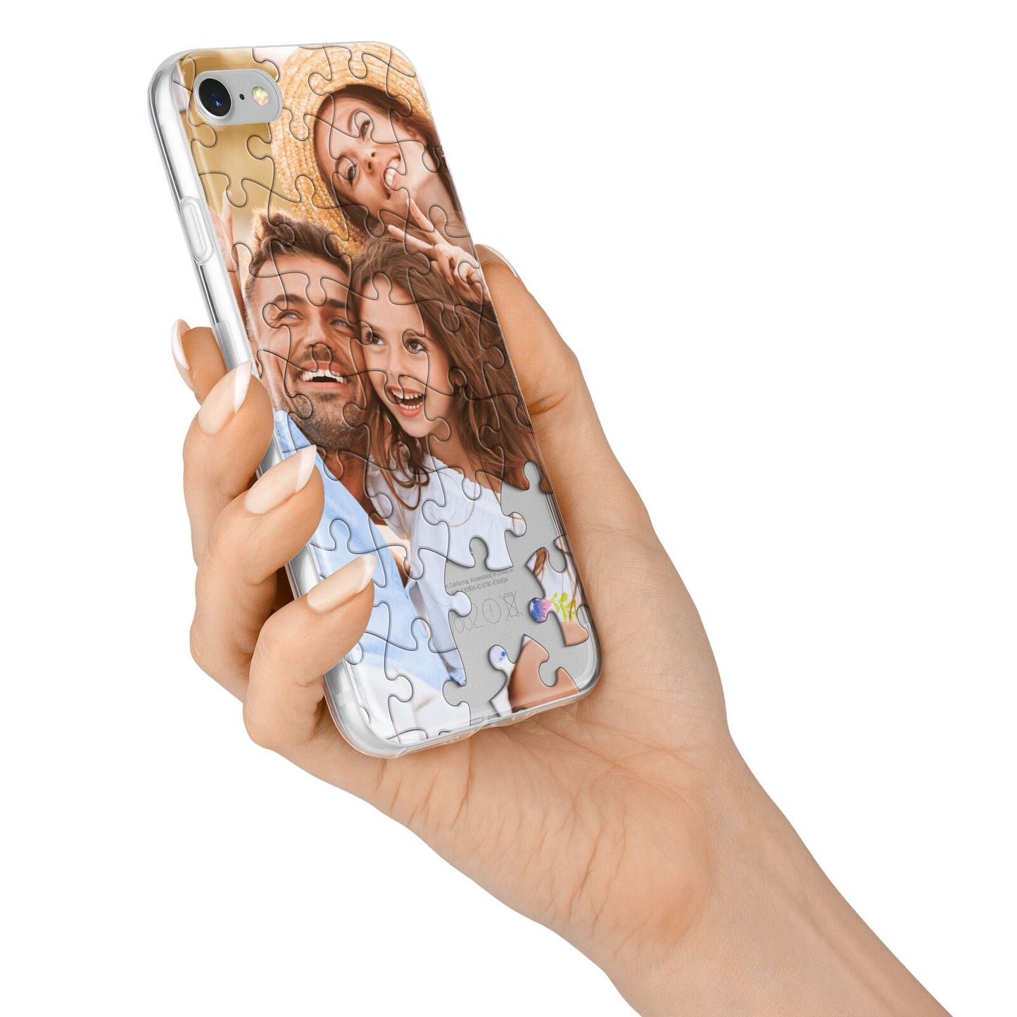 Personalised Photo Upload Puzzle Effect iPhone 7 Bumper Case on Silver iPhone Alternative Image