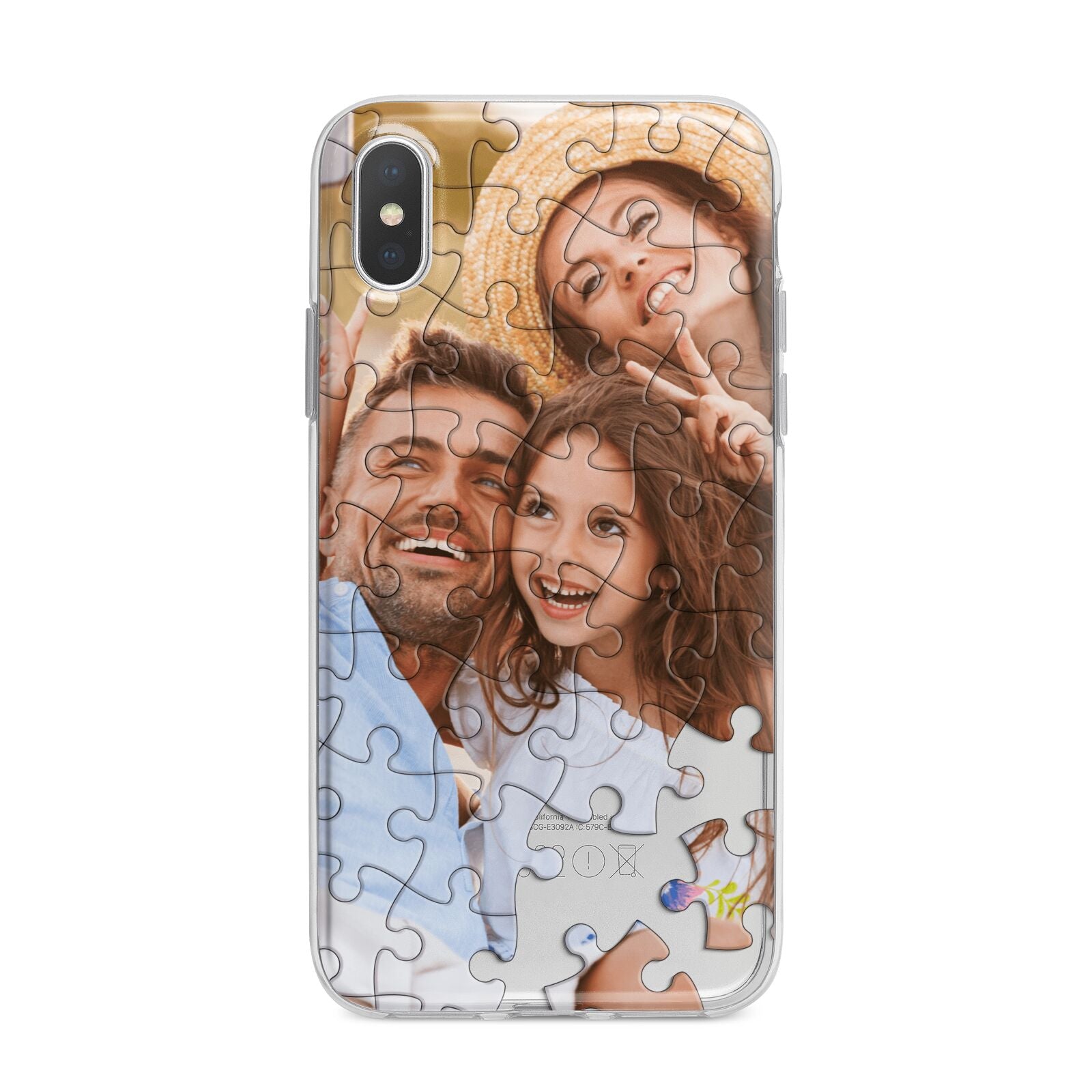 Personalised Photo Upload Puzzle Effect iPhone X Bumper Case on Silver iPhone Alternative Image 1