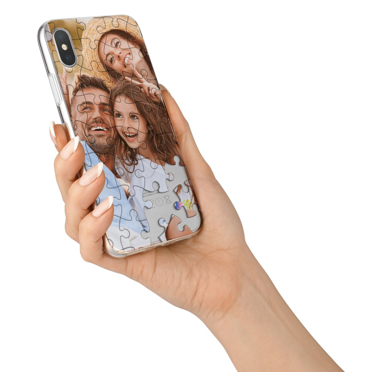 Personalised Photo Upload Puzzle Effect iPhone X Bumper Case on Silver iPhone Alternative Image 2