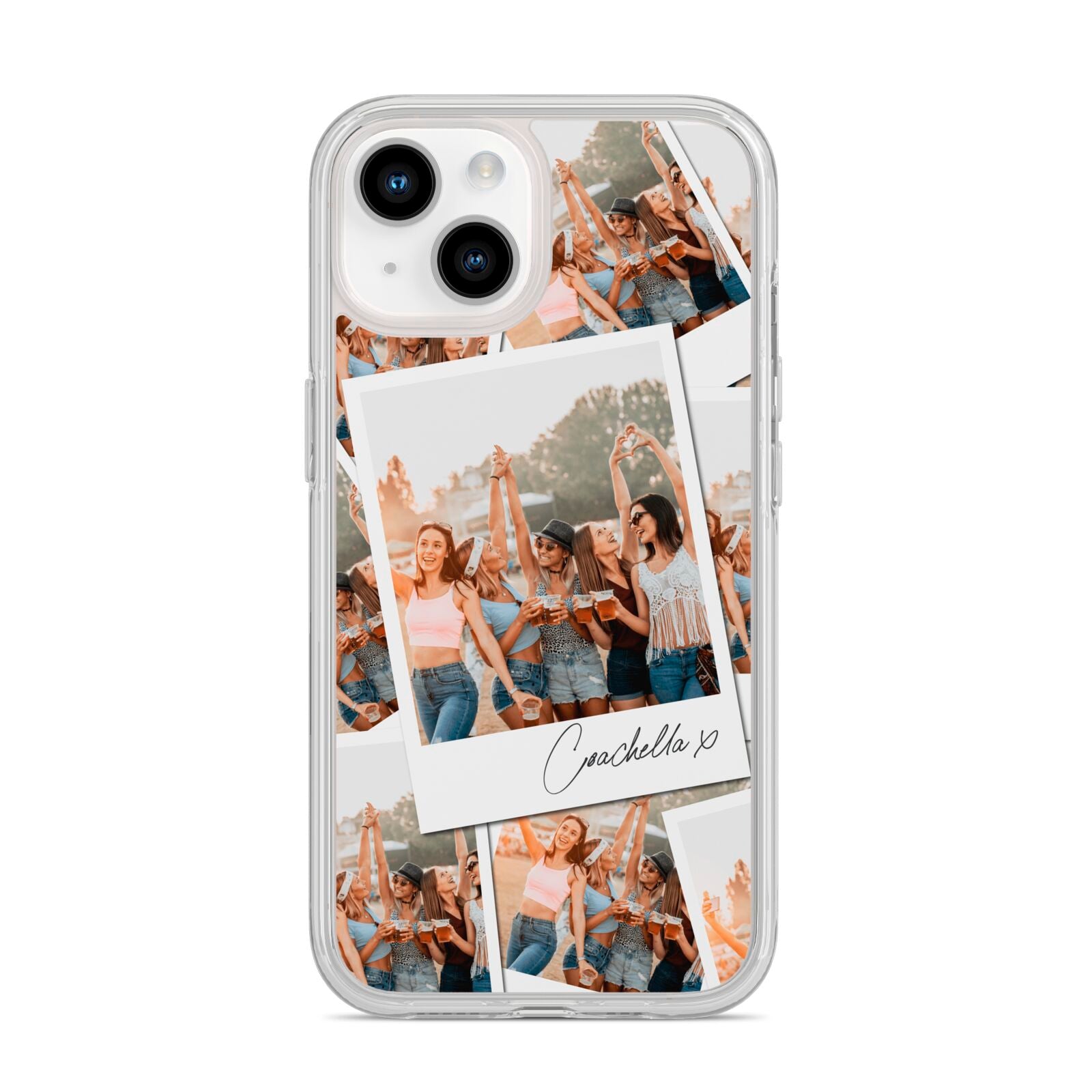 Personalised Photo iPhone 14 Clear Tough Case Starlight