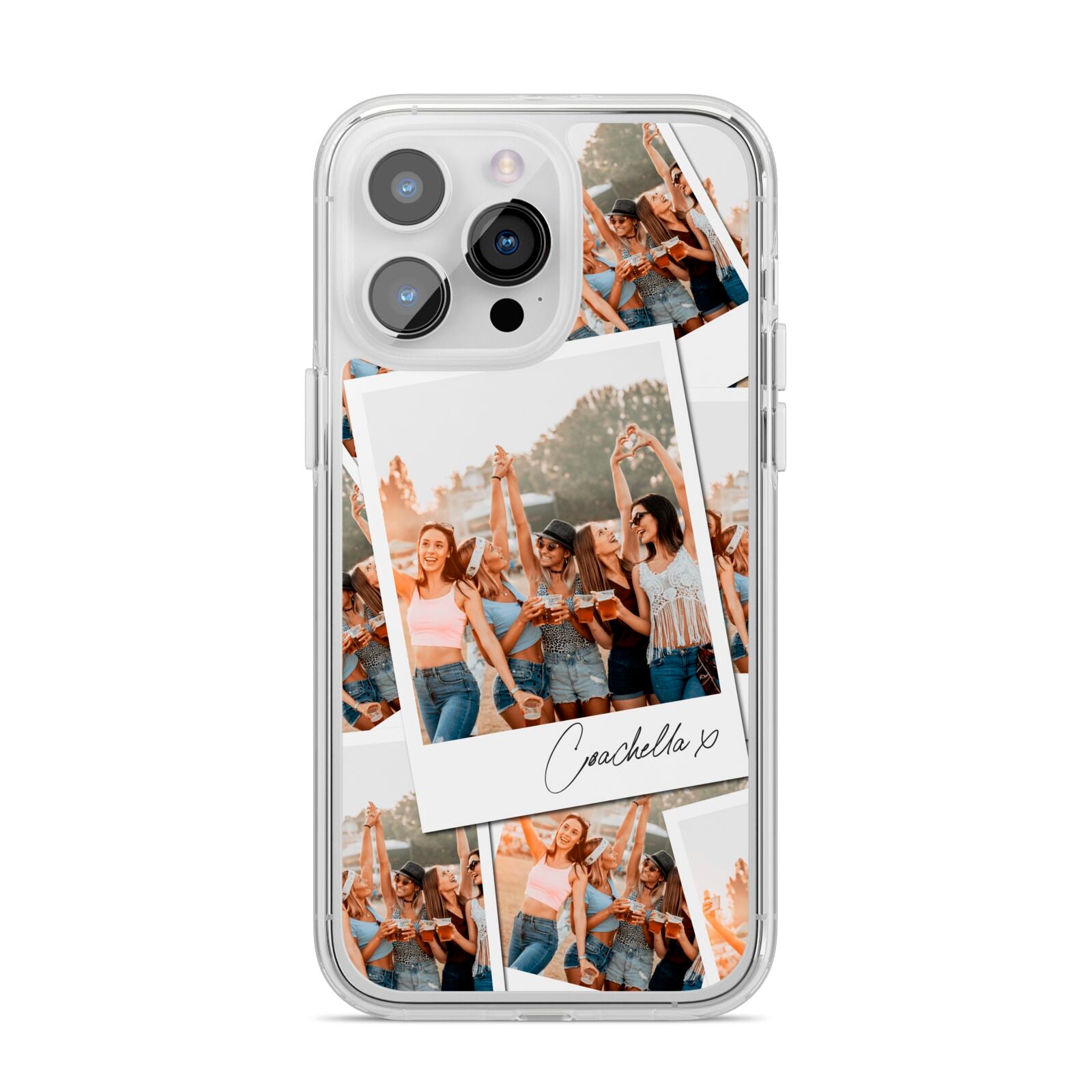 Personalised Photo iPhone 14 Pro Max Clear Tough Case Silver