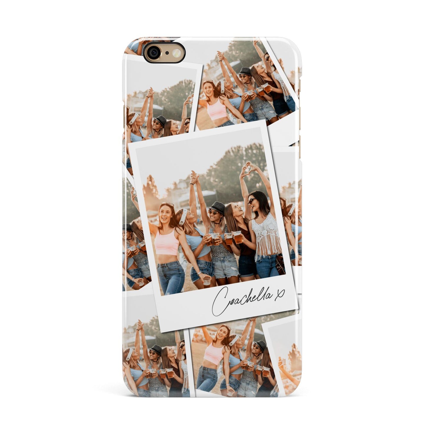 Personalised Photo iPhone 6 Plus 3D Snap Case on Gold Phone